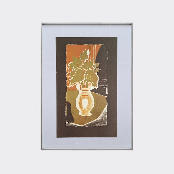 RUPA No.13 — Vase de fleurs jaunes (Vase of Yellow Flowers) | Georges Braque | Vintage Art Print | Mid Century Reproduction