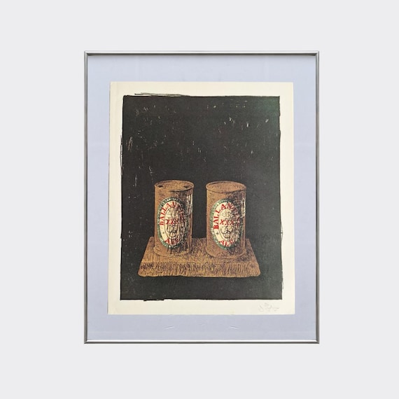 RUPA No.49 — Ale Cans | Jasper Johns | Framed Vintage Art Print | Color Litograph Reproduction
