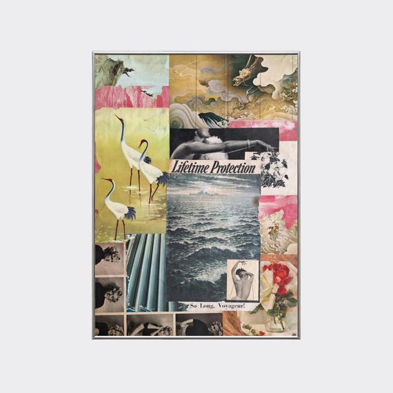 MANTRA No.10 — So Long, Voyageur! | Framed Visual Assemblage | Original Collage Artwork | Vintage Ephemera