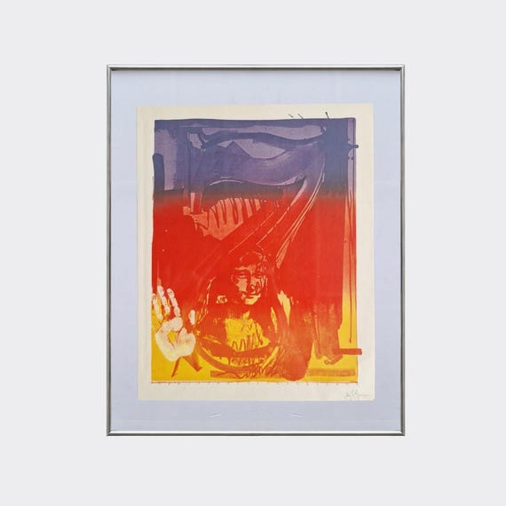 RUPA No.50 — Figure 7 | Jasper Johns | Framed Vintage Art Print | Color Litograph Reproduction