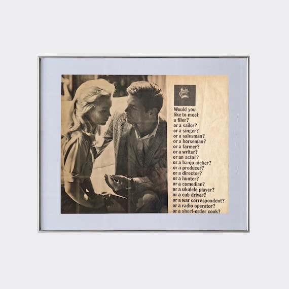 MANTRA No.03 — Would You Like To Meet | Framed Found Poem | Vintage Magazine Ephemera