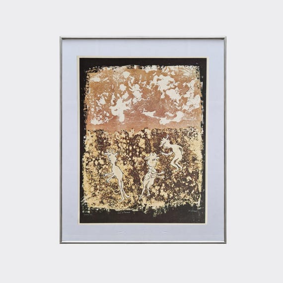 RUPA No.35 — Jeux et travaux (Work & Play) | Jean Dubuffet | Framed Vintage Art Print | Color Litograph Reproduction