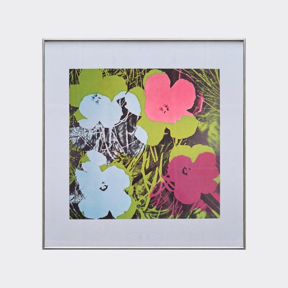 RUPA No.58 — Flowers | Andy Warhol | Framed Vintage Art Print | Color Litograph Reproduction
