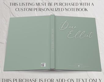 ADD-On Custom Spine and Back Cover Text for personalized journal- Custom Journal gift, keepsake gift