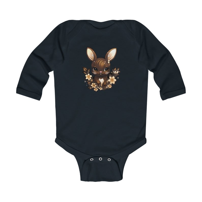 Baby bodysuit for animal lovers baby bodysuit for the bunny lovers baby bodysuit for new mom bodysuit for gift idea zdjęcie 3