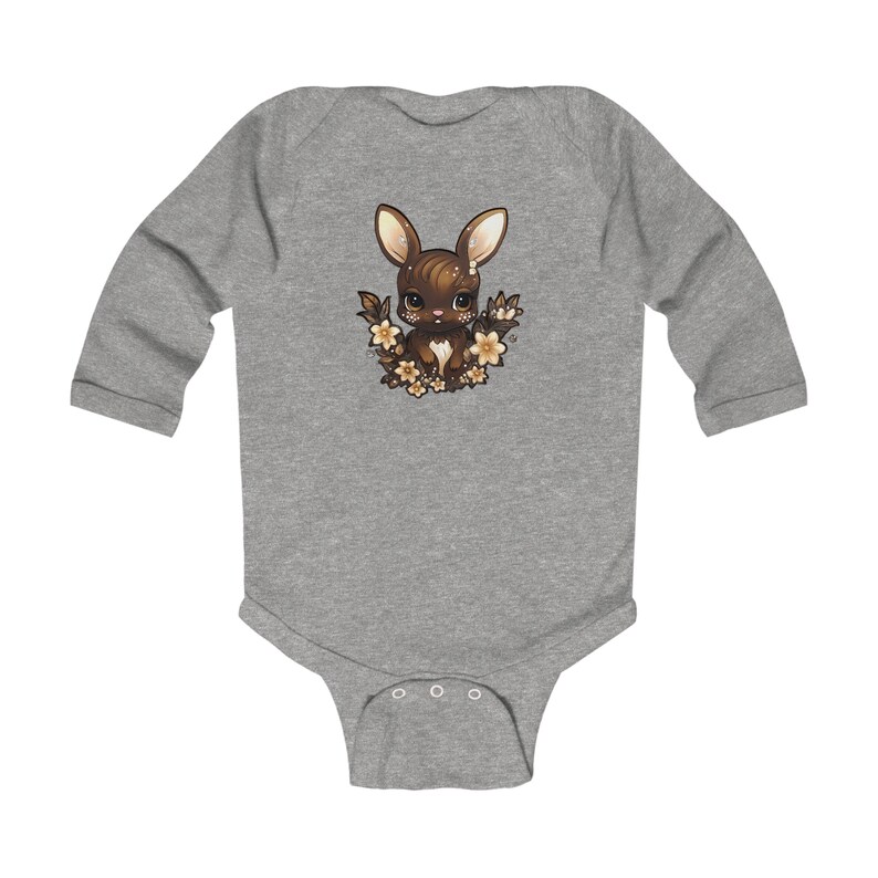 Baby bodysuit for animal lovers baby bodysuit for the bunny lovers baby bodysuit for new mom bodysuit for gift idea zdjęcie 2