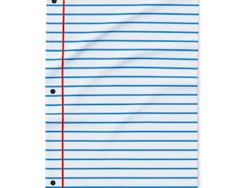 Notebook Paper Fleece Blanket