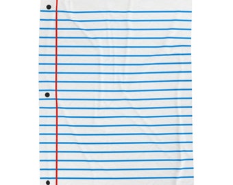 Notebook Paper Plush Blanket