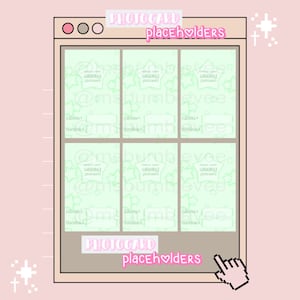 CUSTOM NAME Green Stars Kpop collection photocard placeholder / binder filler ( Digital Download )
