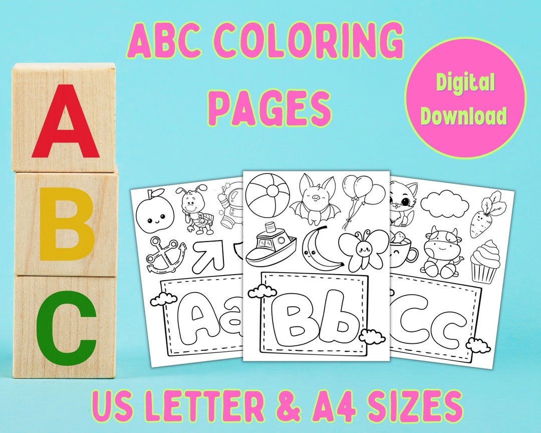 Alphabet Coloring Pages, ABC Coloring Pages, Preschool Coloring Pages
