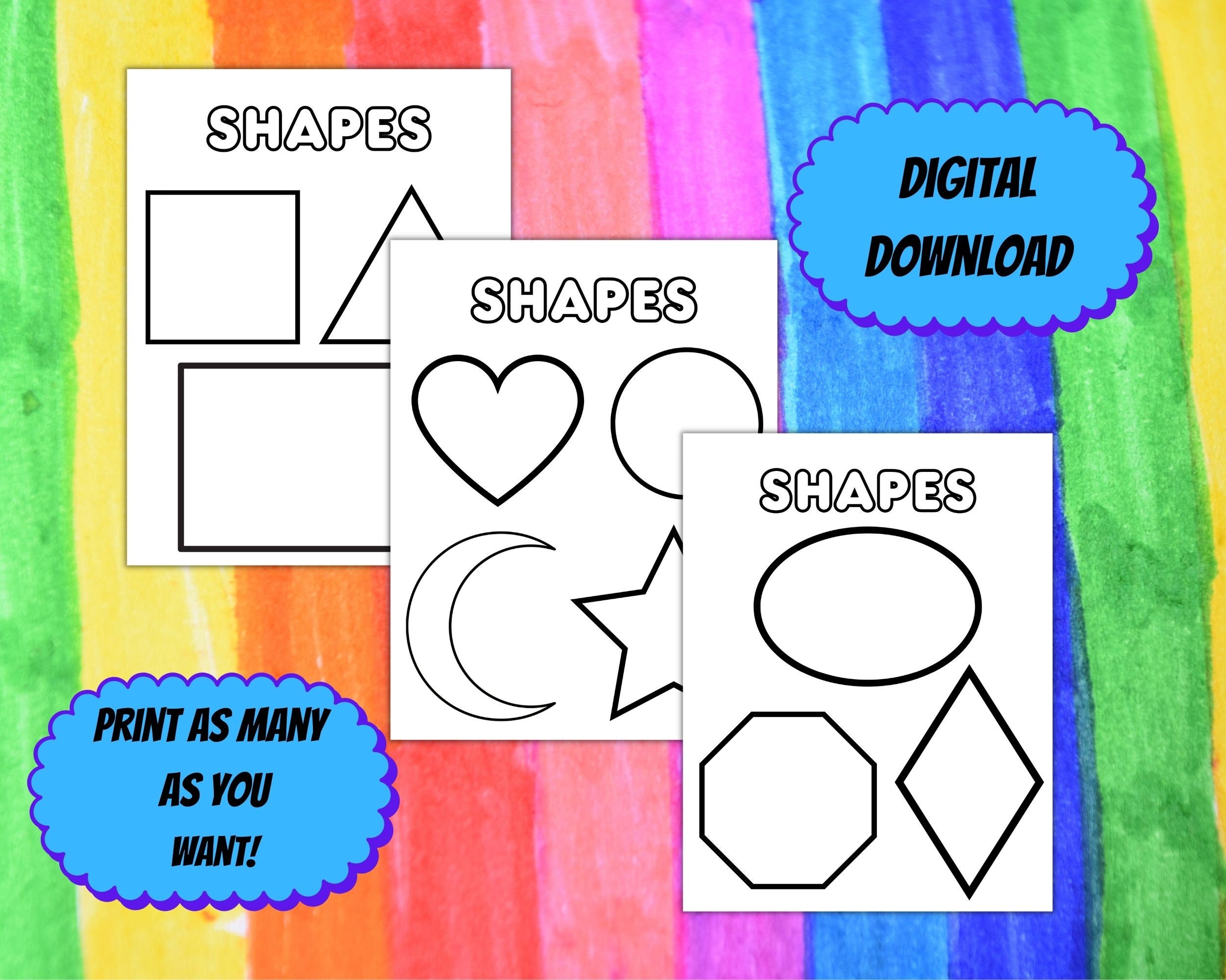 Shapes Coloring Pages, Printable Shapes Coloring Pages, Coloring Pages ...