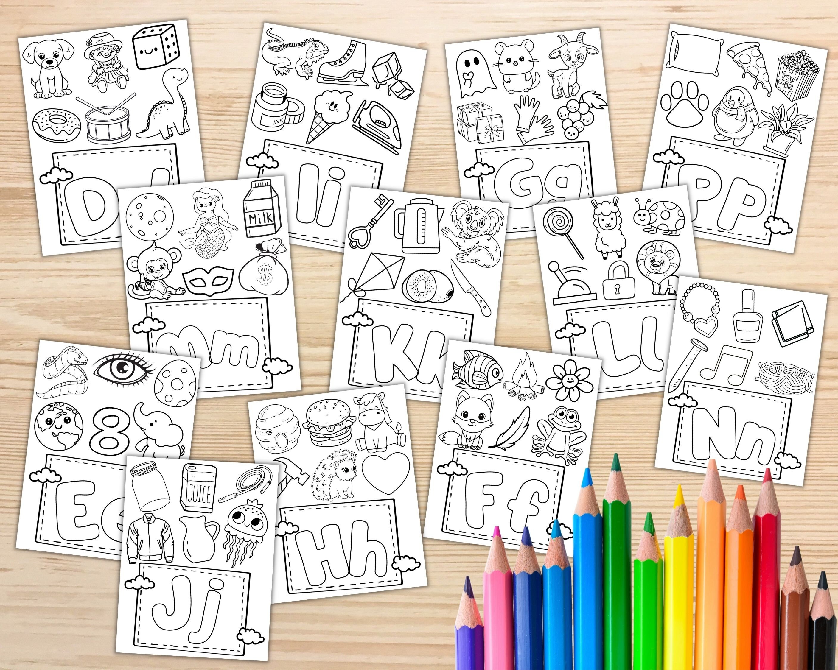 Alphabet Coloring Pages, ABC Coloring Pages, Preschool Coloring Pages