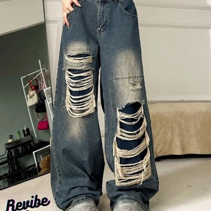 Y2k Ripped Jeans - Etsy Canada