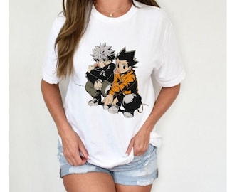 Anime Shirt, Manga Anime Hunter Shirt, Japanese Streetwear, Gift for Friend, Anime T Shirt