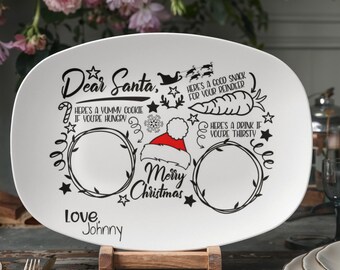 Personalized Santa Cookie Plate: Custom Christmas Eve Platter