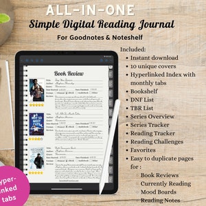 Journal de lecture numérique : Suivi de lecture minimaliste pour iPad (Téléchargement PDF)