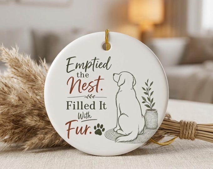 Empty Nester Ornament 2026, First Christmas as an Empty Nester Gift, Dog Mom Empty Nest Keepsake