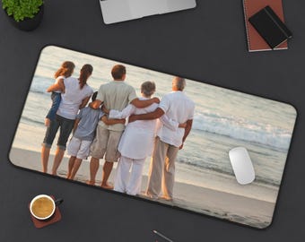 Personalized Family Photo Desk Mat: Sentimental Neoprene Mouse Pad