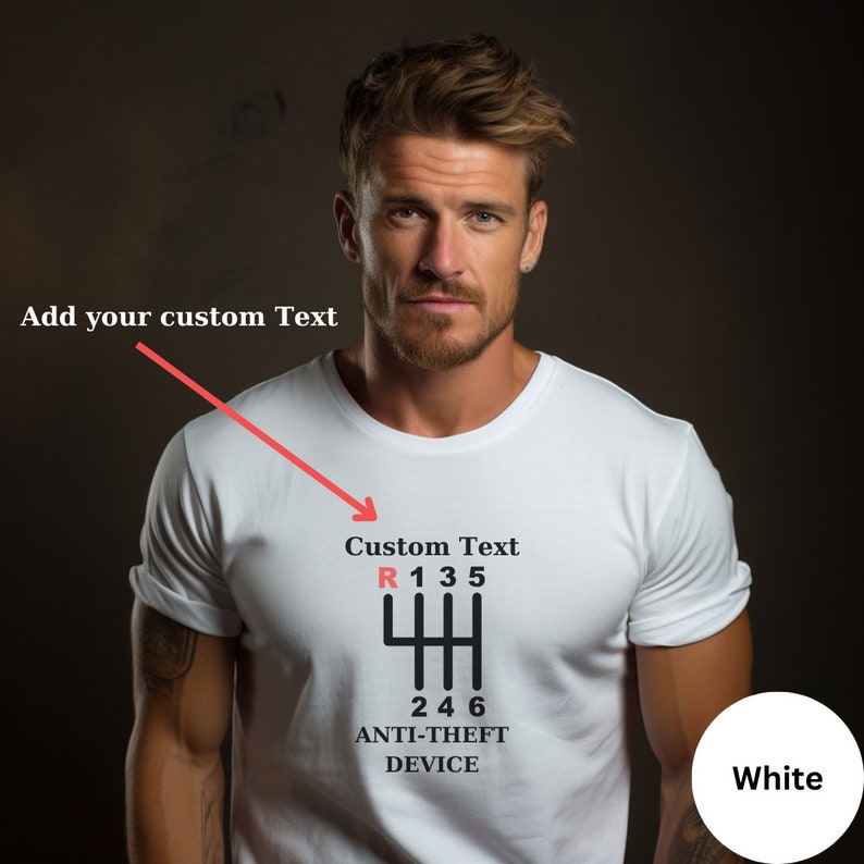 GENZ Anti Theft Device Tee Shirt, Car Shirt for Guys, Manual