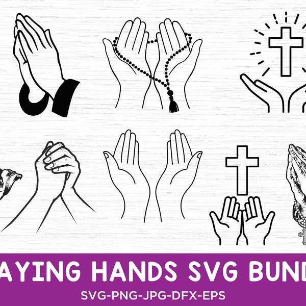 Praying Hands Svg bundle, Praying Hands Svg Design, Praying Hands Png, Praying Hands PNG, Digital Download, Praying Hands Clipart