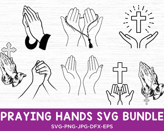 Pyaying Hand Cd R Dxf File Praying Hands SVG - Praying Hands PNG - Praying Hands DXF - Praying ...