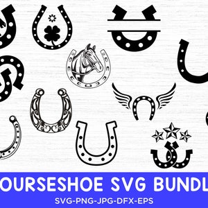 Horse Shoe Svg Bundle, Horseshoe Svg Files, Horse Shoe Cut