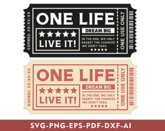 Custom Ticket Template SVG Bundle: Event Coupon Cut File