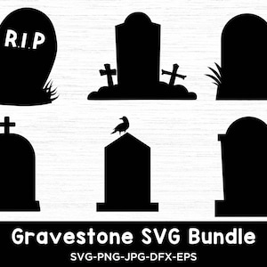 Clipart SVG di lapide, silhouette di lapide, file di taglio del cimitero, file SVG di cimitero, design di maglietta di Halloween, lapide di cimitero strappata