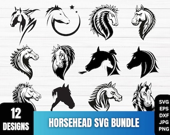 Horse SVG, Horse head SVG Bundle, Animal SVG, Riding svg, Horse Head svg, Horse Vector, Horse Lover Svg, Horse Silhouette, Horse vector