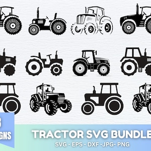 Tractor SVG Bundle, Tractor PNG Bundle, Tractor Clipart, Tractor SVG Cut Files for Cricut, Tractor Silhouette, Truck svg, Transportation svg