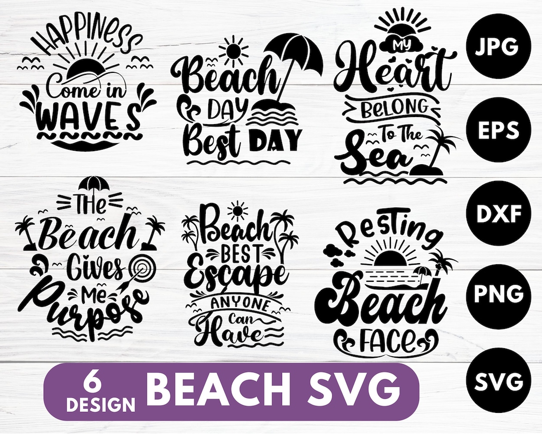 Summer Bundle SVG, Beach Svg, Summertime Svg, Funny Beach Quotes Svg ...