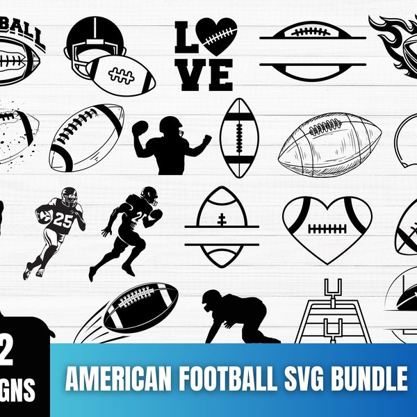 American Football SVG Bundle, Football Clipart|Football, American Player SVG, Football Game Day svg, Funny Football, Football svg Designs