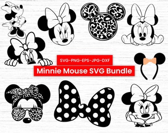 Ears Minnie Mouse SVG Bundle, Birthday, Disneyland (svg, png, eps, jpg, dfx)