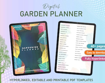Digital Garden Journal,Garden Planner Printable,Garden Planner,Plant Planner,Garden Journal,Garden Organizer,Plants Records,GardeningLogbook