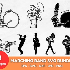 Marching band svg for cricut, Marching band svg, Marching Band SVG Bundle, Band SVG bundle, Band cut file, Band clipart, Marching, Band