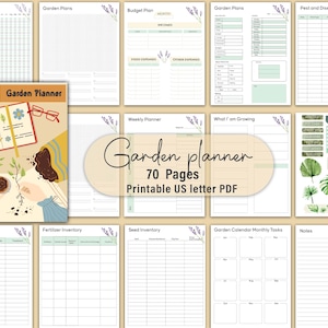 Garden Planner Printable, Garden Planner, Plant Planner, Garden Journal, Garden Organizer, Plants Records, Gardening Logbook, Garden Expense
