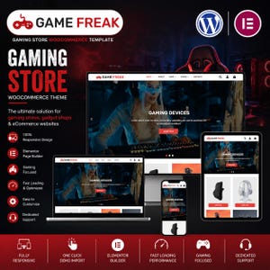 Gaming Store WooCommerce Template | WordPress Elementor Theme for Devices & Accessories