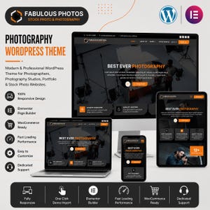 Photography WordPress Theme: Elementor Portfolio Template