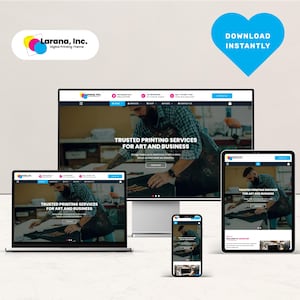 Print Shop WordPress Theme - Elementor Template - Print on Demand - Website Design - WooCommerce Theme - Printing Service - Premade Website