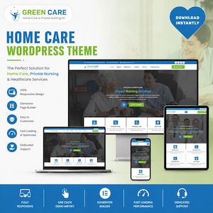 WordPress-Website-Vorlage für die häusliche Pflege: Elementor-Theme