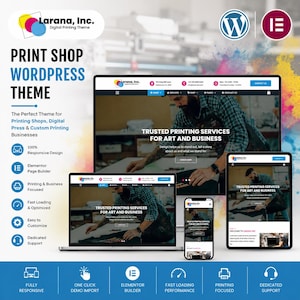 Print Shop WordPress Theme: Elementor Template for Digital Downloads
