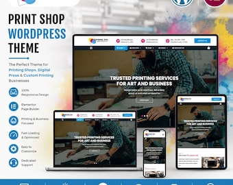 Print Shop WordPress Theme: Elementor Template for Digital Downloads