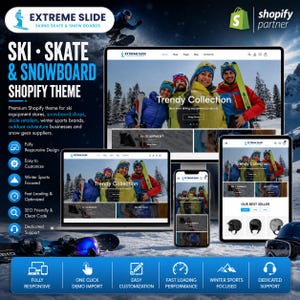 Ski, Skate & Snowboard Shopify Theme | Winter Sports Store Template | Extreme Sports Website Design