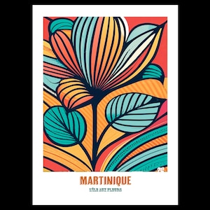 Cartes • Magnets des Fleurs de mon île • Collection de mon île • Illustration florale • 45673412