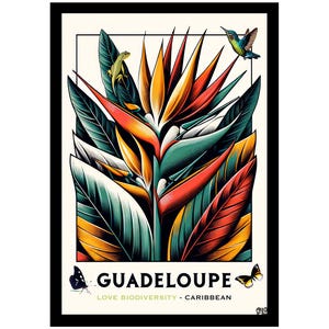 Cartes • Magnets Les Fleurs retro de mon île • Illustration florale