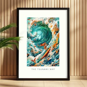 Tsunami Way • surf • Mundaka • País Vasco • Caledonia • Ilustración