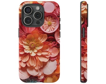 Pink flowers for iphone phone case I  phone case I Ultra I Glossy and Matte I Collage I gift for him I gift for her