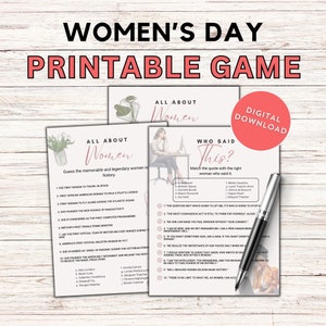 Women&#39;s Day Game, Women&#39;s History Trivia Games, Women&#39;s Trivia, International Women&#39;s Day Activity, Women&#39;s Day Activity and Fun Ideas