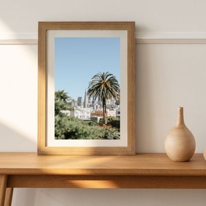 San Francisco, California Photo Print | SF Bay Area Poster | Palm Tree Print,  Transamerica Pyramid Unframed Large City Gallery Wall Art