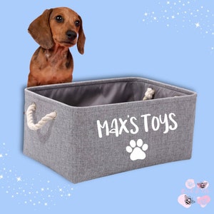 Doggy Toy Box | Personalised Pup toy Box | toy Storage | Pet Toy Box | Dog Toy Basket | Puppy Gift | Puppy Toy Box | Toy storage